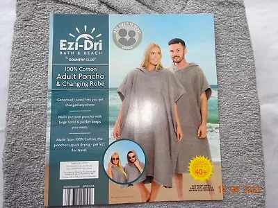 £17.99 • Buy 100% Cotton Hooded Towel/Poncho/Changing Robe For Beach Swim Bath Changing.