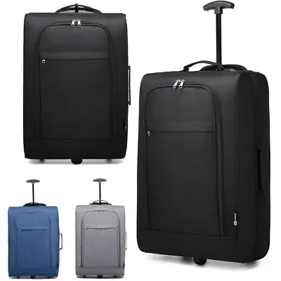 £18.95 • Buy Cabin Hand Luggage Lightweight Soft Unisex Suitcase Trolley Travel Case Bag 