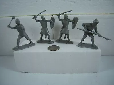 MARX Robin Hood 60mm Knights 4 Figures From The 1950s. • $20