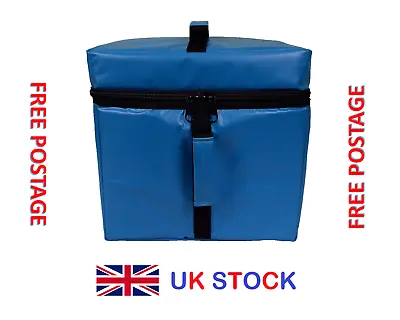 New Thermal Food Delivery Bag Blue Deliveroo Uber Just Eat Insulated Sealed • £18.99