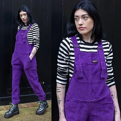 RUN AND FLY Purple Stretch Corduroy Dungarees Overalls 4XS-4XL Unisex • $140.11