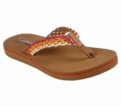 Womens Skechers Bobs Sunset Mystic Breeze 113710 Thong Sandals Flip Flops Shoes • $29.90