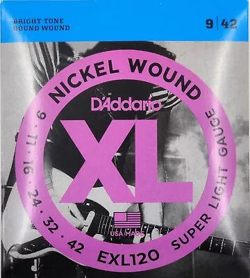 Three Packages-D'Addario 9/42 Superlight Electric Guitar Strings/Free Shipping • $17.95