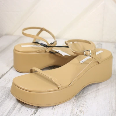 $63.15 • Buy Zara Sandals Shoes Tan Womens Sz 40 Buckle Comfort Casual