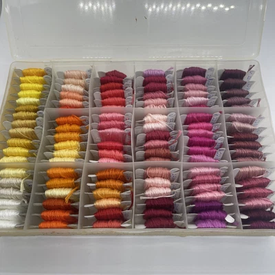 £18 • Buy 108x Venus Bobbins Cross Stitch Embroidery Floss In Organiser