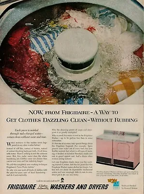 1956 Home Appliance Washing Machine 50s Vintage Print Ad Frigidaire Dryer Clean • $9.92