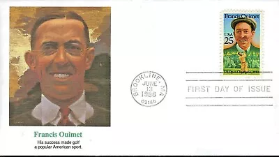 $9.70 • Buy  US FDC #2377 GOLF Francis Ouimet FLEETWOOD Cachet 25¢ 1988  