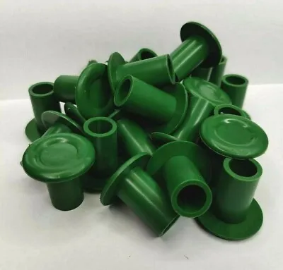 Medium Green Round Rubber Stake Toppers Safety Cane Caps Packs Of 25 50 100 • £9.50