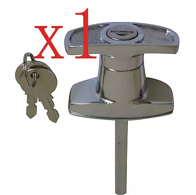 T Handle T Lock Rear Fixing Door Lock Caravan Garage Shed Campervan • $17.40