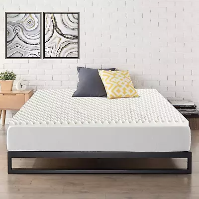 King Size Foam Mattress Topper 1 Inch Orthopedic Pad Cover Memory Bedding NEW! • $39.99