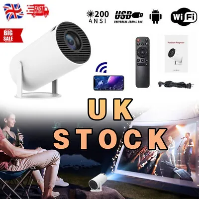 Home Cinema LED Projector 4k 1080p Mini Home Theater WiFi Bluetooth Android HDMI • £71.99