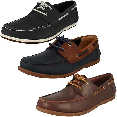 Mens Clarks Lace Up Deck Shoes *Pickwell Sail* • £59.99