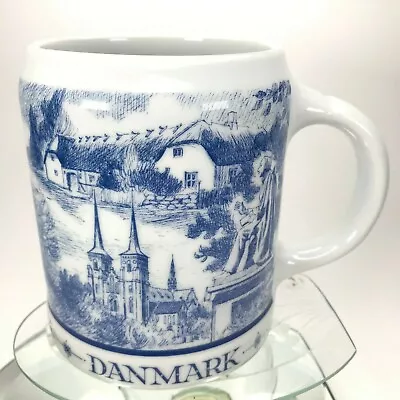 Vtg Denmark Beer Stein Mug By Benton Viking Ship Countryside Church Rare Cup C23 • $41.99