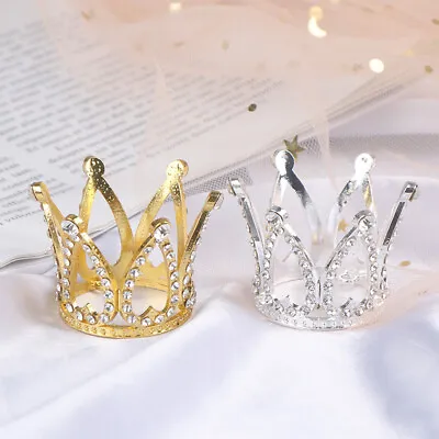 Mini Crown Princess Topper Crystal Pearl Children Hair Ornaments Party DecoN*H2 • $1