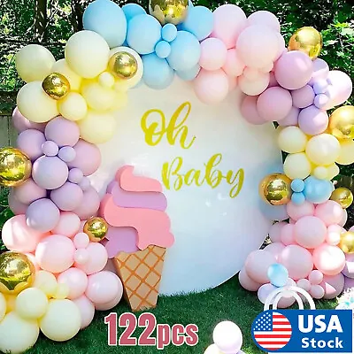 $15.98 • Buy Macaron Pastel Balloon Arch Garland Kit Baby Shower Birthday Wedding Party Decor