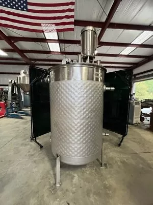 200 Gallon  Jacketed  Stainless Steel Tank W High Shear Disperser Mixer 7.5 HP • $14950