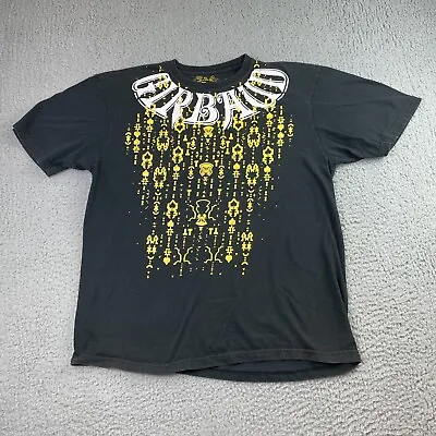 Vintage Marithe Francois Girbaud Shirt Mens XL Black Gold Graphic Y2K 90s Retro • $17.46