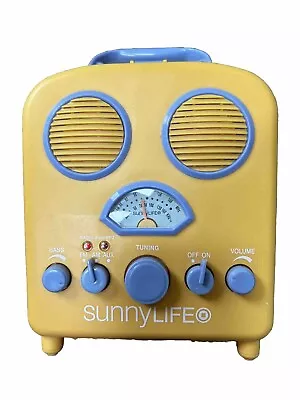 Sunny Life Portable Beach MP3 Speaker With AM/FM Radio Smartphone Holder Orange • £4