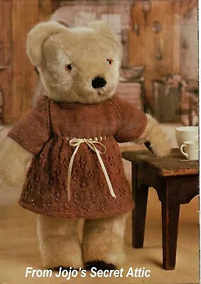 £3.50 • Buy Teddy Bear Essential Knitting Patterns 432  Dress, Duffle Coat, Fairisle Sweater