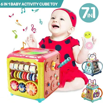 7in 1 Baby Activity Cube Play Centre Music Toys Educational Early Learning Xmas • £15.99
