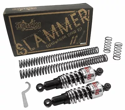 Burly Brand Chrome Front & Rear Lowering Slammer Kit Harley Touring FLH/T 84-13 • $359.67