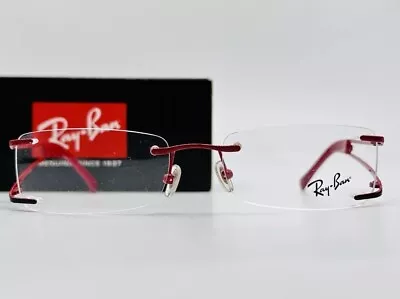 Ray Ban Eyeglasses Ladies Men's Angular Red Half Rim RB 6099 2560 NEW. Open Box • $67