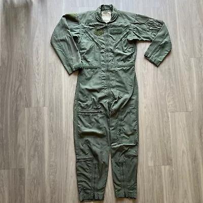 Vintage Vietnam Era 38R CWU-27/P Green Flying Coveralls USAF Flight Suit Pilot • $50