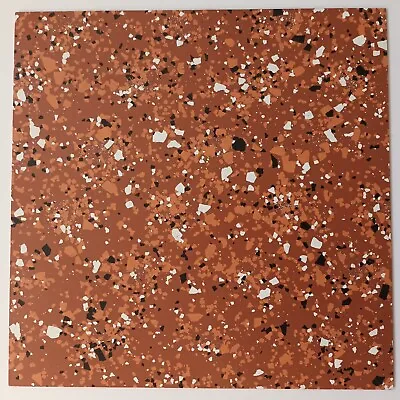 Terracotta Dense Flecked Quartz Reinforced Vinyl Floor Tiles 300mm X 2mm Thick • £1.49