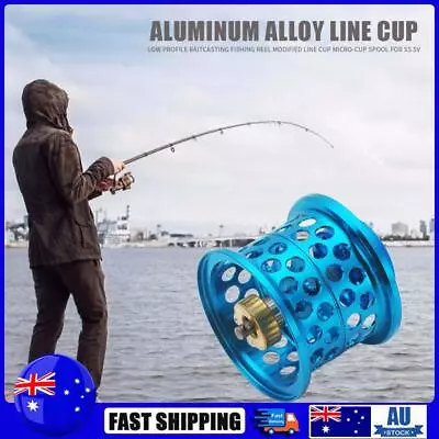 Low Profile Casting Fishing Reel Modified Line Cup For DAIWA Steez (Blue) • $28.40