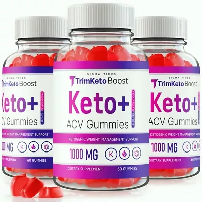 (3 Pack) Trim Keto Boost Keto + ACV Gummies For Advanced Weight Loss Support • $49.95