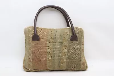 Kilim Bag Shoulder Bag Bohemian Bag 10x14  Fashion Bag Wool Leather Bag E 40 • $41.02