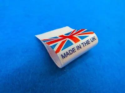 Made In The UK/Union Jack Labels Sew In Small Fold 25x25mm • £4.99