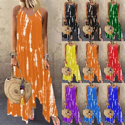 £12.32 • Buy Plus Size Womens Summer Maxi Dress Ladies Casual Loose Long Dresses Plus Size