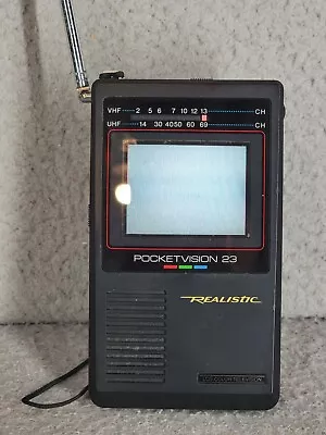 Vintage Realistic Pocket Vision 23 Model # 16-160 Portable TV Television • $12.99