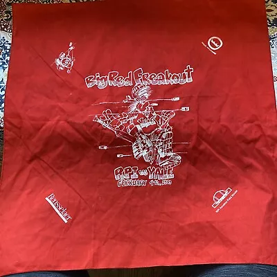 RPI College Hockey Memorabilia Big Red Freakout Bandana 1989 RPI Vs Yale • $15