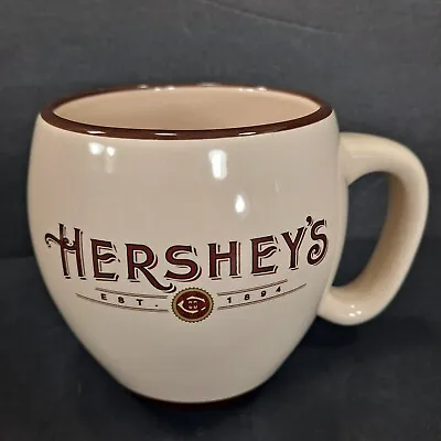 Vintage Style Hershey’s Chocolate Est. 1894 Round Coffee Mug Tea Cup Ivory Brown • $21.49