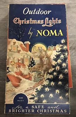 Vintage Noma Outdoor Christmas Lights 7 Bulb C9 Swirl Flame & Box #3005 • $17.95