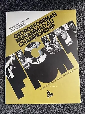 Vintage George Foreman Vs. Muhammad Ali Championship Fight Boxing Programme Book • £95