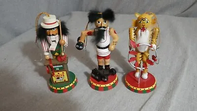 Nutcracker Village Circus Ornament Lot Of 3 Ticket Seller Strong Man Tiger • $59.98