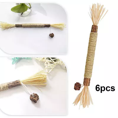 Catnip Cat Sticks 6x Natural Matatabi Silvervine Sticks Chew Toy Teeth Cleaning • $12.99