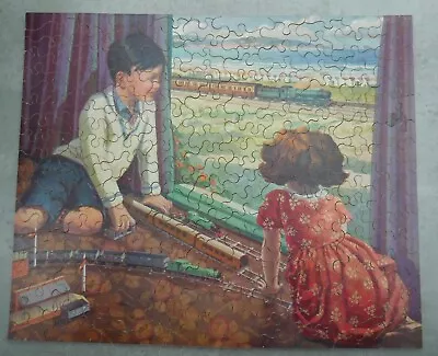 Chad Valley GWR RARE Wooden Jigsaw 'THE MODEL RAILWAY' C1936 C200 Pc; 15x12 Inch • £75