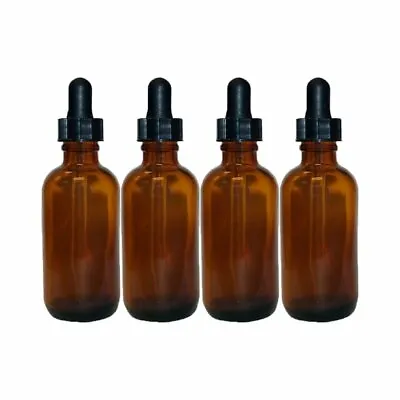 1/2oz Amber Glass Bottle With Black Dropper - Choose Your Quantity • $6.99