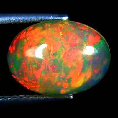 2.28 Ct Phenomenal Oval Cabochon (12 X 9 Mm) Ethiopia Play Of S Rainbow Opal • $29.99