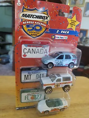 Matchbox Across America 3 Pack Canada Montana Florida Toys R Us Exclusive 50th • $12.95