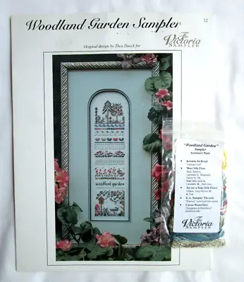 The Victoria Sampler Woodland Garden Sampler Cross Stitch Pattern & Acc Pack • $52.99