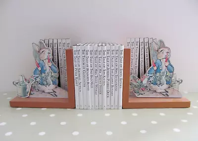 Set Of 12 Vintage Beatrix Potter Books 1 - 12 With Peter Rabbit Bookends • $24.89