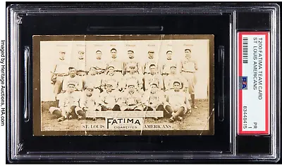 1913 T200 Fatima Cigarettes Baseball Team St. Louis Americans TOUGH Short Print • $897.99