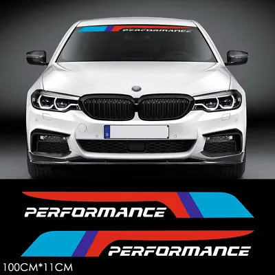 2X M Performance Front Rear Windshield Sticker Windows Decal For BMW F30 F20 F10 • $31.26