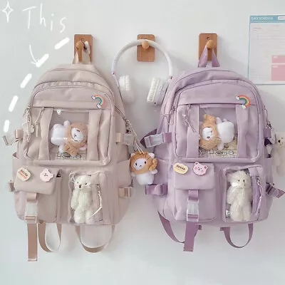 Student Kawaii Backpack Large Girl Teens Cute College School Bag Women LOT • $20.99