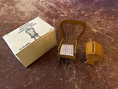 Vintage Concord Miniatures Rocking Chair #2755 & Magazine Holder- Dollhouse • $5.49
